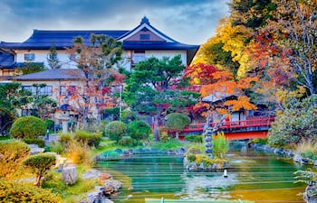 Monasterio en el Monte Sagrado Koyasan en Japón.