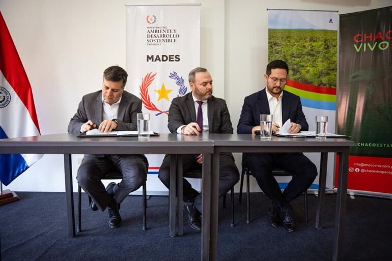Firma del convenio entre Atenil Paraguay y el Ministerio del Ambiente y Desarrollo Sostenible (Mades).