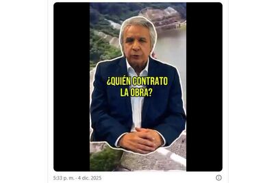 Captura tomada de la cuenta en X @Lenin del expresidente de Ecuador Lenín Moreno (2017-2021).