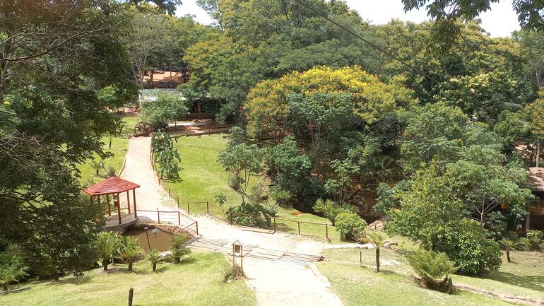En el Techapyrã se puede disfrutar de 5 hectáreas de pura naturaleza.