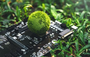 Concepto de tecnología "verde".