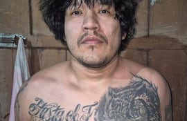 El recluso peruano Erick Luis Moreno Hernández, alias “El Monstruo”, tras ser detenido en San Lorenzo.