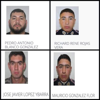 Los policías liberados son Mauricio González Flor (24), José Javier López Ybarra (30). Los otros dos imputados son Richard René Rojas Vera (26), y Pedro Antonio Blanco González (35).