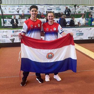 Los paraguayos Marcos Vinicius y Fernanda Schwingel, campeones en bochas mixto.