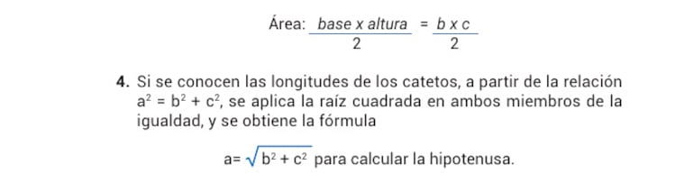 Triángulos rectángulos. Teorema de Pitágoras