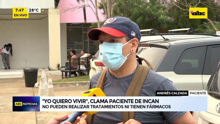 Andrés Calzada es uno de los pacientes oncológicos del Incan que espera hace semanas por la provisión de prembrolizumab.
