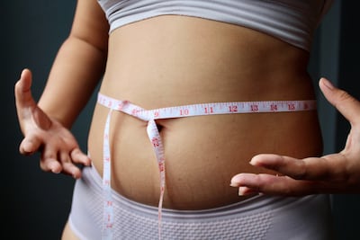 Concepto de grasa abdominal.
