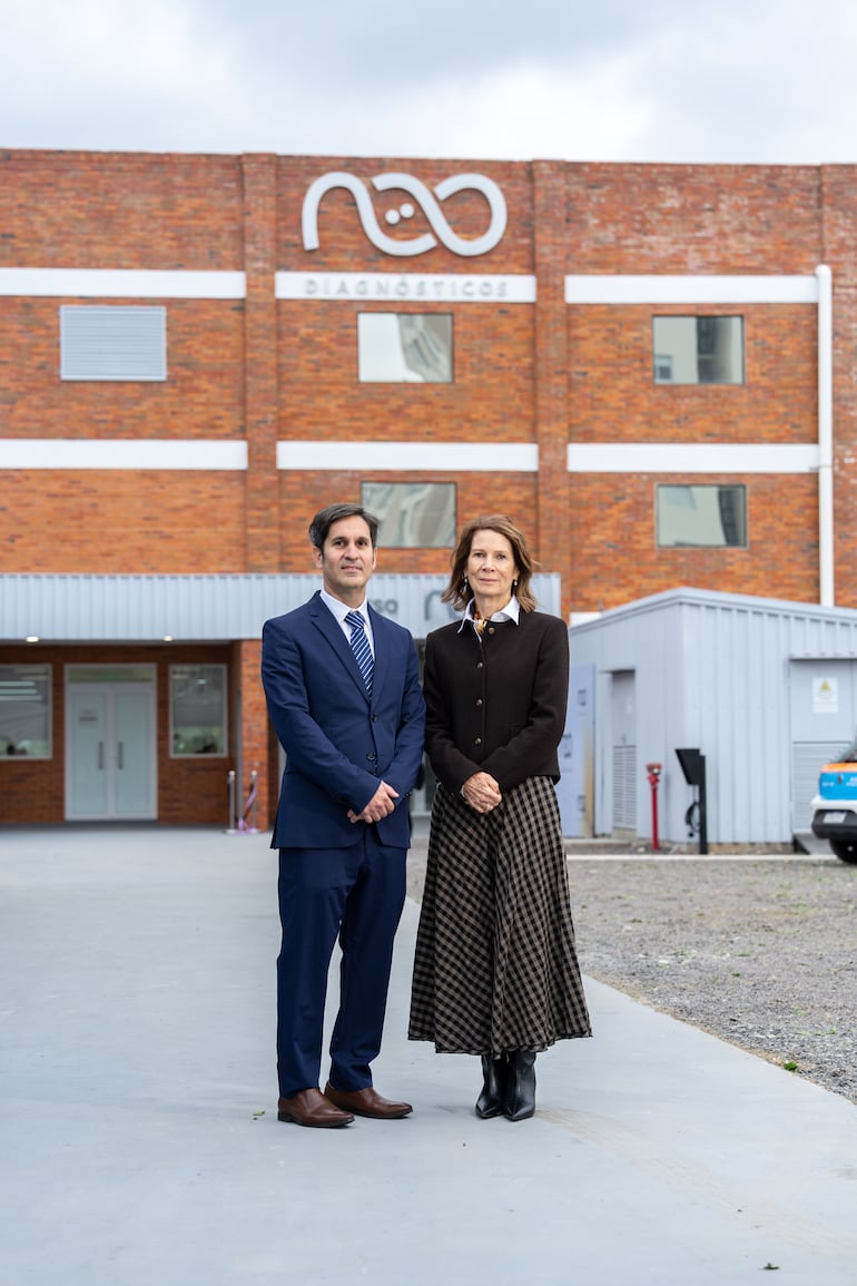 Los cofundadores de Neo Diagnósticos: Paulo Díaz Meyer y Renate Henning.
