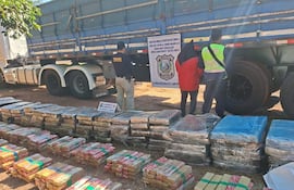La carga de la marihuana incautada por la policía nacional será incinerada en las proximas horas en el predio de una empresa privada