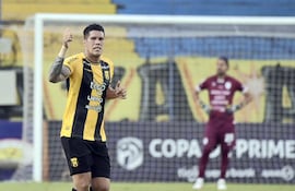 Eduardo Sebastián Zaracho Espínola (27 años), autor del gol con el que Guaraní derrotó a Ameliano 1-0, en Capiatá.
