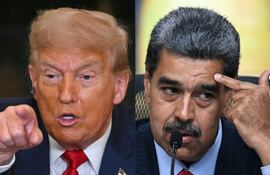 El Presidente de Estados Unidos, Donald Trump, y el de Venezuela, Nicolás Maduro.