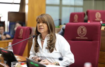 La senadora Celeste Amarilla (PLRA) cuestionó duramente al cartismo por no aumentar el impuesto al tabaco.