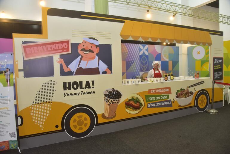 Uno de los stand del Pabellón de Taiwán, en la Expo 2023.