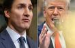 Esta combinación de imágenes muestra al primer ministro de Canadá, Justin Trudeau, y al presidente de EE.UU., Donald Trump.