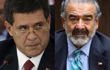 Horacio Cartes y su hasta ahora socio chileno Andrónico Luksic.