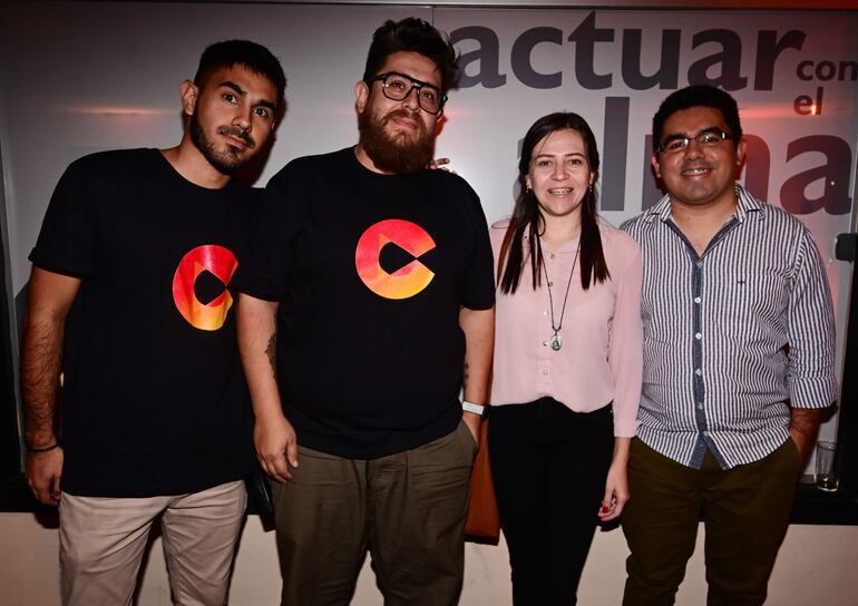 Enrique Tamis, Diego Sosa, Cynthia Benítez y Luis Amarilla.