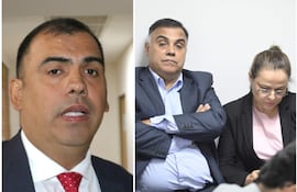 Pedro Díaz Verón, senador y su hermano el exfiscal general Javier Díaz Verón y su esposa Selva Morínigo.