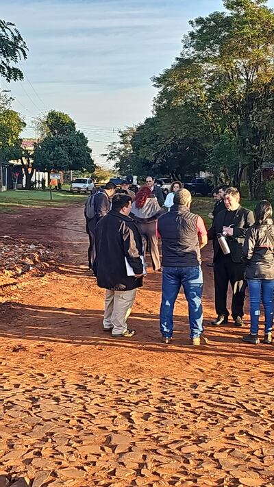 La reconstrucción del supuesto caso de  gatillo  facil, en Hernandarias.