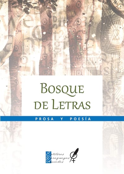 Portada del libro 'Bosque de Letras', con un diseño artístico en tonos marrones y el título destacado.