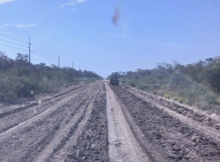 Precaria reparacion del camino, sin sistemas de desagues