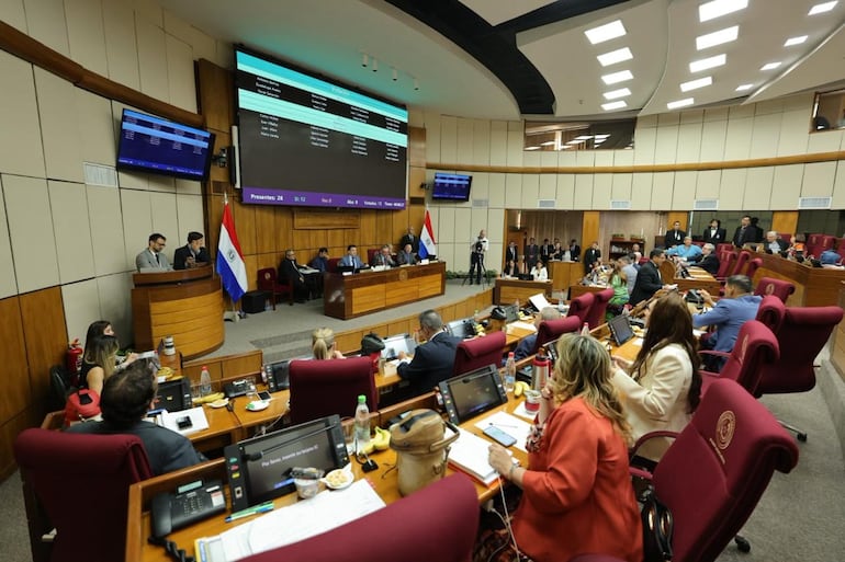Sesión de la Cámara de Senadores. Foto. Prensa Senado.