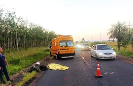 Personal militar fallece tras choque frontal en Paraguarí.