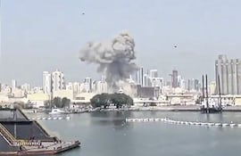 La base estadounidense en Bahréin fue atacada por el régimen teocrático iraní. (AFP)