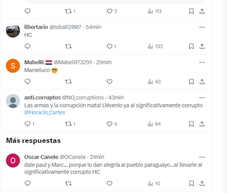 Comentarios en el posteo del embajador Marc Ostfield.