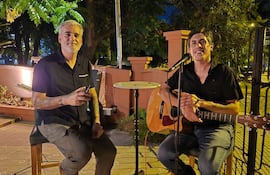 Carlo Borghetti y Marcelo Crechi conforman el dúo Göbekli Tepe, que días atrás ofreció un showcase para presentar "Acelero".