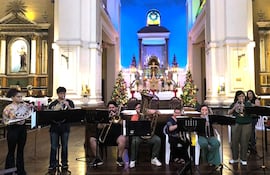 Parte del ensamble que se presentará en la Iglesia de La Encarnación.