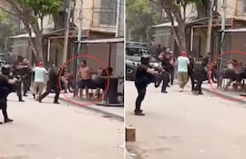 En el video se observa el momento exacto en el que la víctima cae al suelo. (Foto: captura de video)