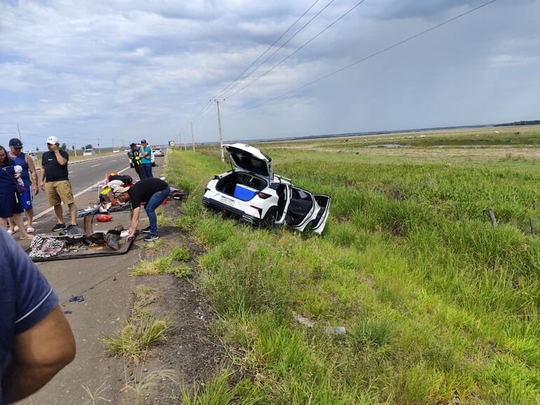 Caaguazú: accidente rutero deja tres personas heridas