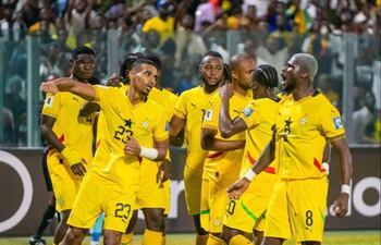 Festejo de los jugadores de la selección de Ghana, tras rubricar la clasificación a la Copa del Mundo 2026.