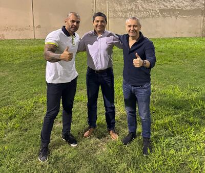 El exdiputado Hugo Ramírez, el exdirector de la PMT, Juan Villalba y el diputado Daniel Centurión se mostraron ayer unidos.