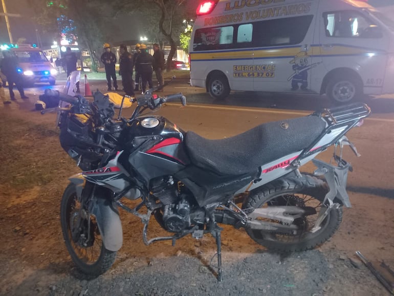La motocicleta en la que circulaba la víctima fatal.