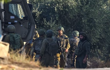 Soldados israelíes durante un operativo en Cisjordania.