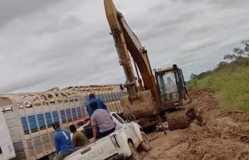 Estado actual del camino en la zona de Tte. Martinez en Alto Paraguay