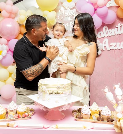 Valentina Azul Grana, la hija de Mario Grana y Tati Bernal ya cumplió un año de vida.
