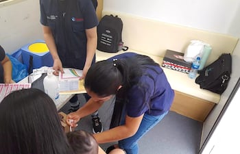 Jornada de vacunación contra el sarampión en Pedro Juan Caballero.