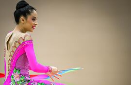 La paraguaya Susana María Domínguez López (14/11/2008) estará compitiendo en la categoría adulto individual durante el Campeonato Panamericano de Gimnasia Rítmica en la SND.