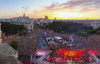 Celebración del Mundial en Madrid