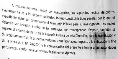 Hace ya cuatro meses, el oficial investigador recomendó al director de Asuntos Internos denunciar el presunto caso de corrupción ante el Ministerio Público, pero nunca se hizo la comunicación.