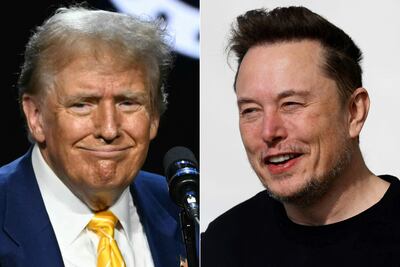 El expresidente de Estados Unidos, Donald Trump (i) y el magnate Elon Musk (d)