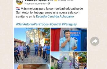 Captura de los mensajes enviados al grupo de funcionarios de la municipalidad de San Antonio, en donde tanto el intendente y jefe de gabinete advierten a los que no ponen me gusta a la página oficial del titular comunal.