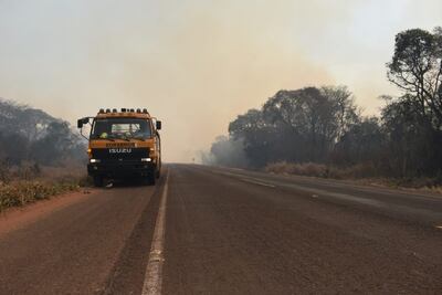 Camión de Bomberos en ruta. (archivo).