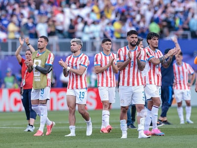 Los jugadores de la selección de Paraguay al final del partido frente a Francia por los octavos de final del Mundial 2026 en el estadio de Filadelfía, en Filadelfia, Estados Unidos.
