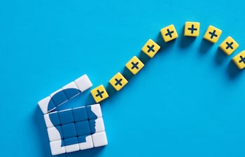 Concepto de pensamiento positivo.