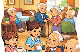 Visita al hogar de adultos mayores.