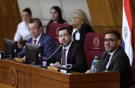 El presidente de la Cámara de Diputados, Raúl Latorre, en la sesión de la Cámara Baja hoy cuando se trató la reforma de la caja fiscal.