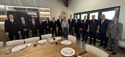 Reunión de Comando de Honor Colorado realizada ayer para definir el tratamiento del proyecto de ley de Superintendencia de Pensiones y Jubilaciones.